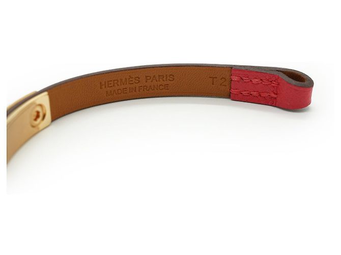Hermès Bracciale Rivale Mini T2 Marrone Rosa D'oro - vista 9