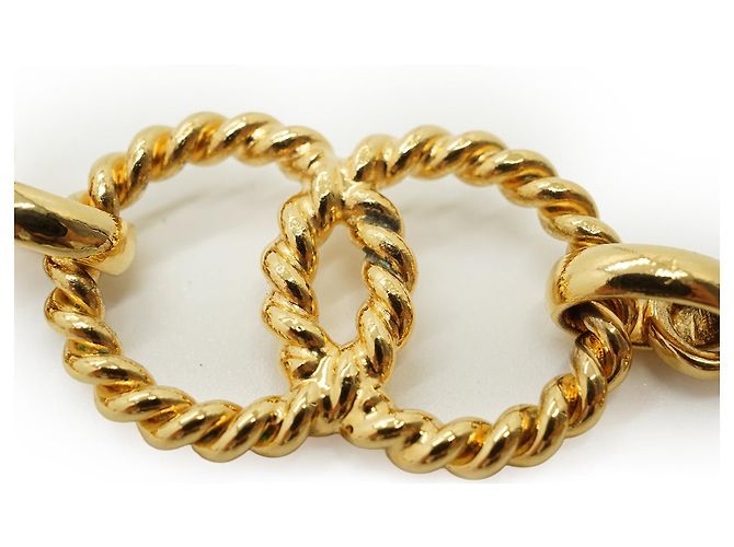 Chanel Cinturón de cadena Vintage CC Double Chain Loop Medallion Chain Belt GP Dorado - vista 11