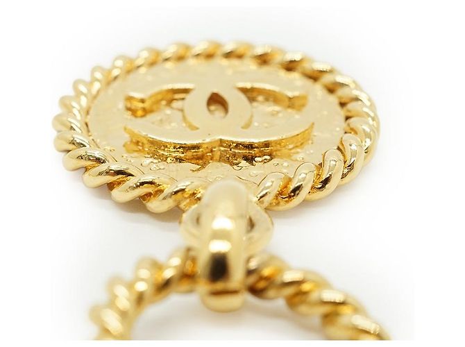 Chanel Cinturón de cadena Vintage CC Double Chain Loop Medallion Chain Belt GP Dorado - vista 9