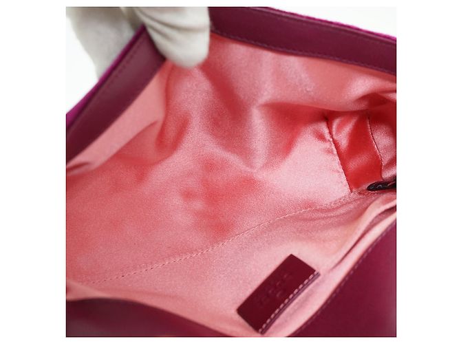 Gucci GG Marmont Mini-Schultertasche aus Samt mit Kette Pink Lila - Ansicht 13