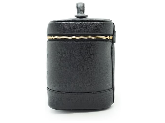 Chanel Borsa Vanity Verticale in Pelle Caviar Nero - vista 4