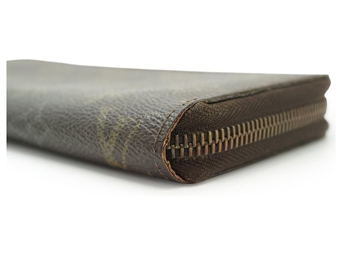 Louis Vuitton Cartera Zippy Long Monogram Castaño - vista 7
