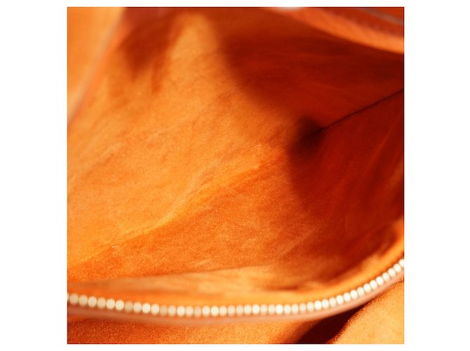 Céline  mala Tote Média Phantom em pele de vitela drummed Laranja - vista 14