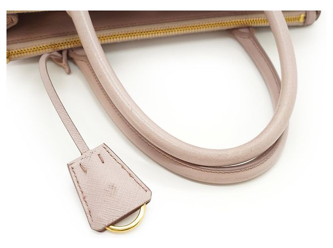 Prada Tote Double Zip Galleria Orchidea Medium em Saffiano 2way Rosa - vista 10