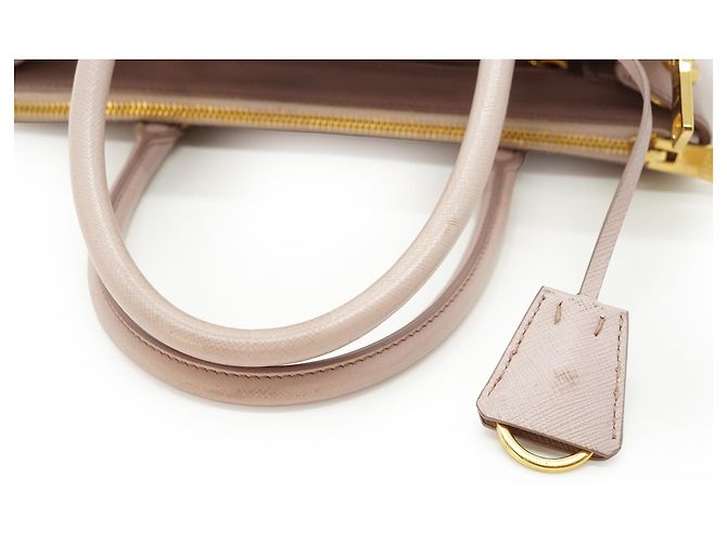 Prada Tote Double Zip Galleria Orchidea Medium em Saffiano 2way Rosa - vista 9