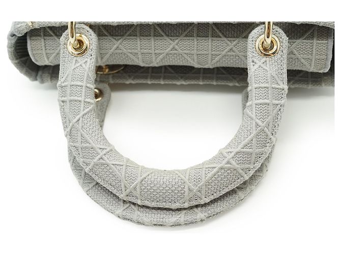 Lady Dior Medium Cannage D-Lite Gris - vista 10