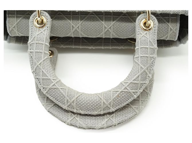 Lady Dior Medium Cannage D-Lite Gris - vista 11