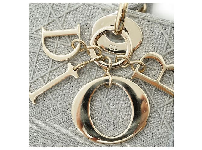 Lady Dior Medium Cannage D-Lite Gris - vista 13