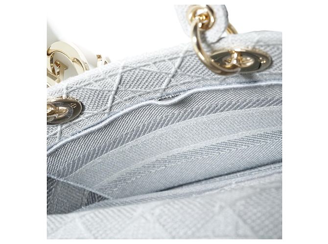 Lady Dior Medium Cannage D-Lite Gris - vue 16