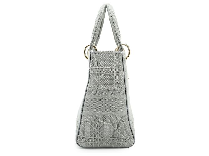 Lady Dior Medium Cannage D-Lite Gris - vista 4