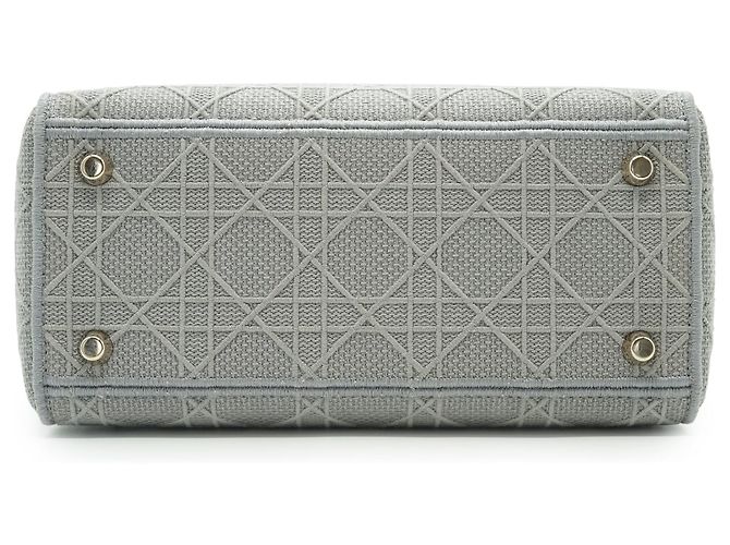 Lady Dior Medium Cannage D-Lite Gris - vista 6
