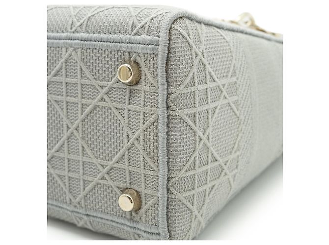 Lady Dior Medium Cannage D-Lite Gris - vista 8