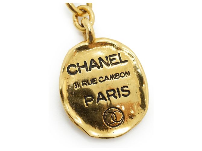Chanel Bracciale Medaglione Vintage CC Starburst 31 Rue Cambon Paris D'oro - vista 4