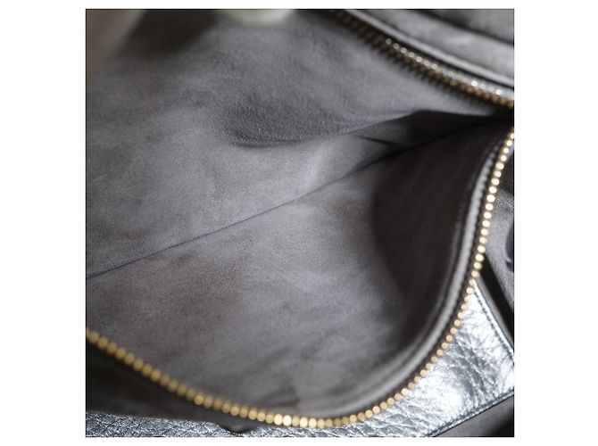 Lady Dior My ABCDior Cannage Supple Metallic Lambskin Medium Silber Grau - Ansicht 18