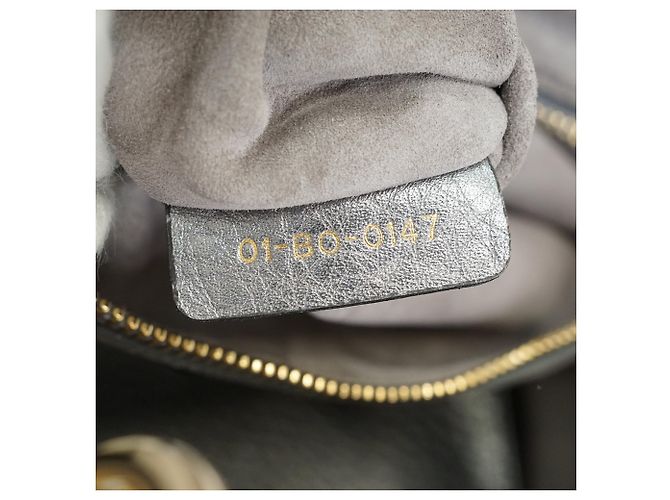 Lady Dior My ABCDior Cannage Supple Metallic Lambskin Medium Silber Grau - Ansicht 19