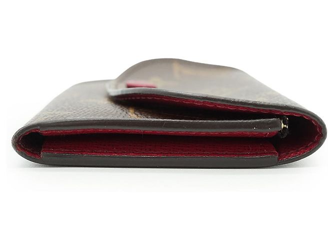 Louis Vuitton Monogram Rosalie Compact Wallet Portemonnaie Braun Rot - Ansicht 3
