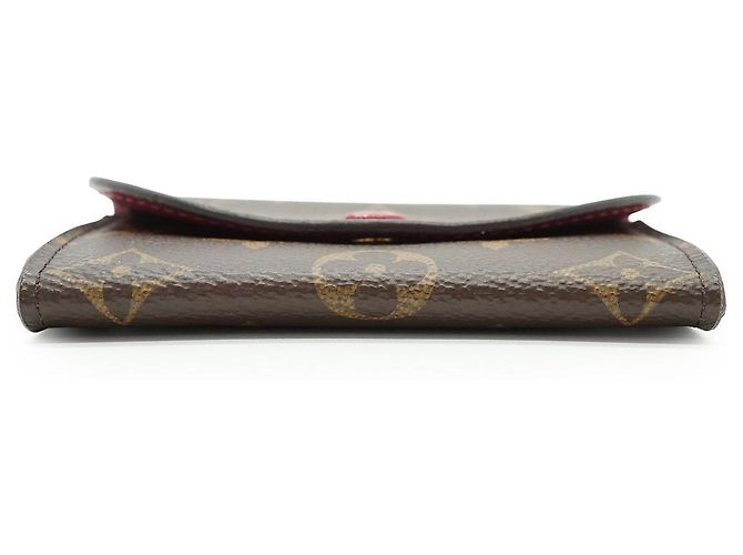 Louis Vuitton Monogram Rosalie Compact Wallet Portemonnaie Braun Rot - Ansicht 5