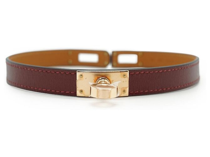 Hermès Kelly Double Tour Armband T2 Braun Golden Bordeaux - Ansicht 2