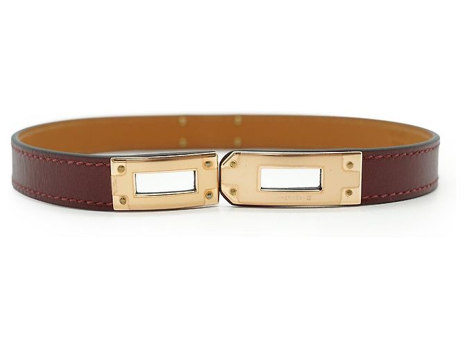 Hermès Kelly Double Tour Armband T2 Braun Golden Bordeaux - Ansicht 5