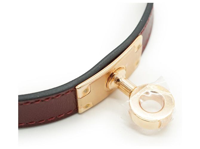 Hermès Kelly Double Tour Armband T2 Braun Golden Bordeaux - Ansicht 6