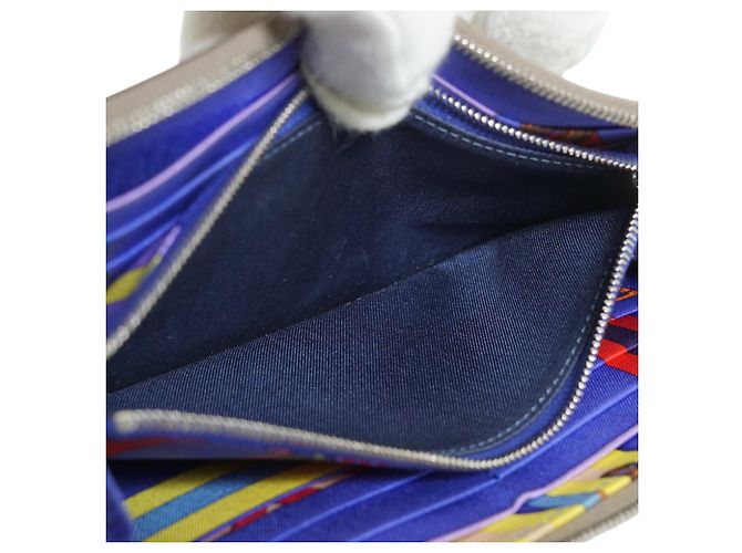 Hermès Portefeuille long Epsom Etoupe Les Sangles Azap Silk-in - vue 13