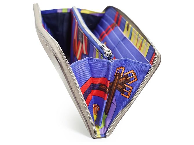 Hermès Portafoglio lungo Epsom Etoupe Les Sangles Azap Silk-in - vista 16