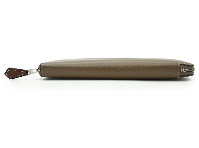 Hermès Portefeuille long Epsom Etoupe Les Sangles Azap Silk-in - vue 5