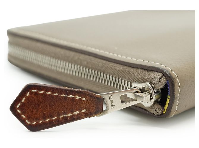 Hermès Portefeuille long Epsom Etoupe Les Sangles Azap Silk-in - vue 6
