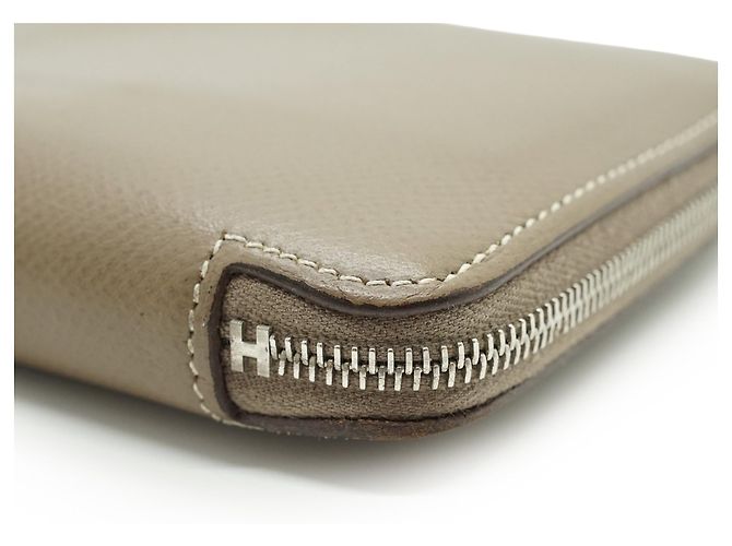 Hermès Portefeuille long Epsom Etoupe Les Sangles Azap Silk-in - vue 7