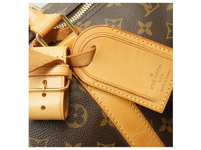 Louis Vuitton Monogram Keepall Bandouliere 60 Castaño - vista 12