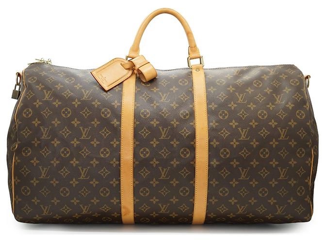 Louis Vuitton Monogram Keepall Bandouliere 60 Castaño - vista 2