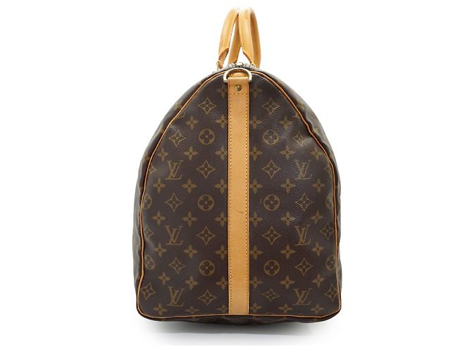 Louis Vuitton Monogram Keepall Bandouliere 60 Castaño - vista 4