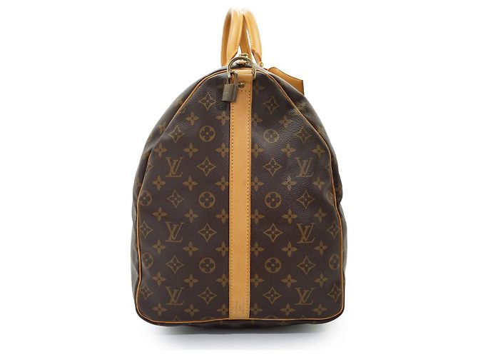 Louis Vuitton Monogram Keepall Bandouliere 60 Castaño - vista 5