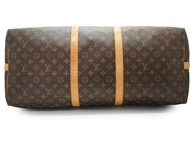 Louis Vuitton Monogram Keepall Bandouliere 60 Castaño - vista 6