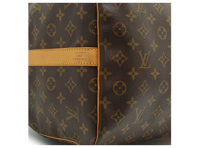 Louis Vuitton Monogram Keepall Bandouliere 60 Castaño - vista 7