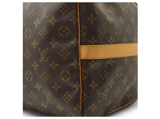 Louis Vuitton Monogram Keepall Bandouliere 60 Castaño - vista 8
