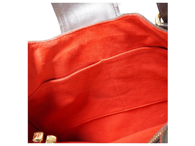 Louis Vuitton Damier Ebene Sistina GM Marrone Rosso - vista 13
