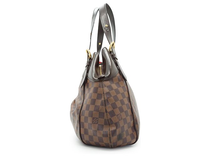 Louis Vuitton Damier Ebene Sistina GM Marrone Rosso - vista 3