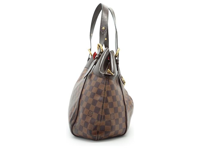 Louis Vuitton Damier Ebene Sistina GM Marrone Rosso - vista 4