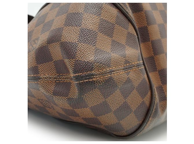 Louis Vuitton Damier Ebene Sistina GM Marrone Rosso - vista 6