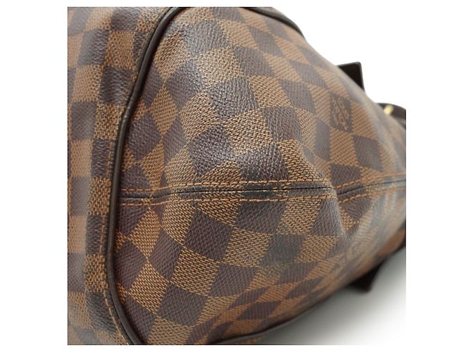 Louis Vuitton Damier Ebene Sistina GM Marrone Rosso - vista 7