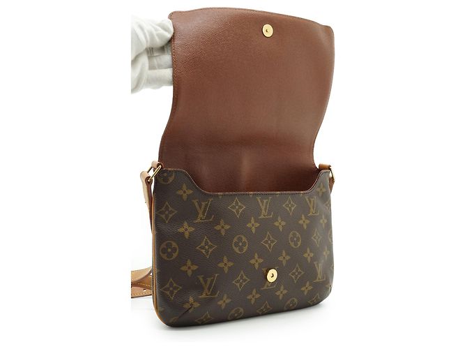 Louis Vuitton Monogram Musette Tango Marrom Mostarda - vista 10