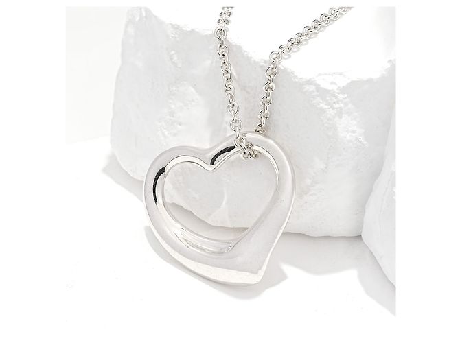 Tiffany & Co. Elsa Peretti Open Heart Anhänger Silber 925 Herz 22 mm Luxus - Ansicht 4