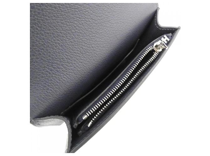 Hermès Hermes Luli Slim Bi-Fold Geldbörse Blau - Ansicht 4