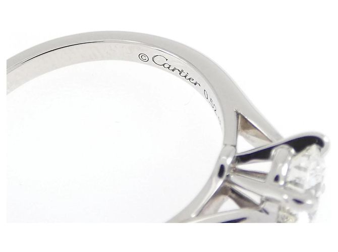 Anello Cartier 1895 in platino con diamante - vista 4