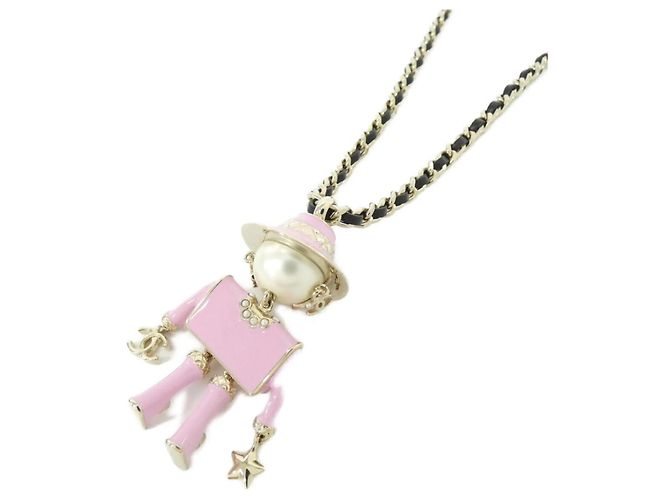 Collier Chanel ABG222 Noir Rose Blanc Doré - vue 3