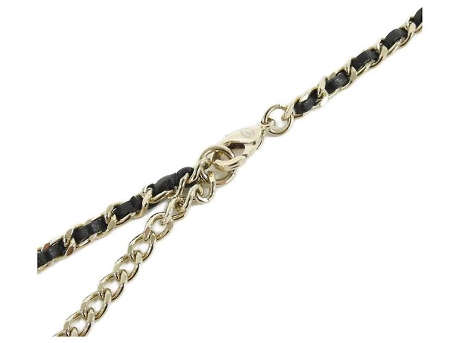 Collier Chanel ABG222 Noir Rose Blanc Doré - vue 4