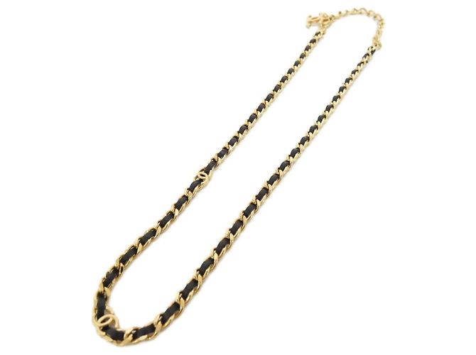 Collar Chanel ABH129 Negro Dorado - vista 2