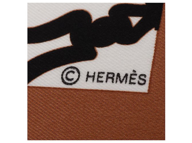 Hermès Carré Hermes 70 EN DESORDRE Marrone Nero Bianco - vista 2