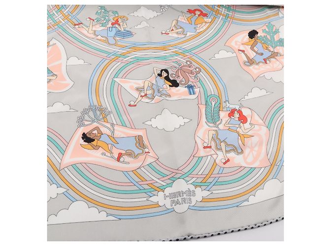 Hermès Hermes Carre 70 CARRES VOLANTS Tuch Braun Mehrfarben - Ansicht 6